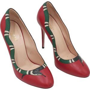Gucci Red King Snake Pumps Size: EU 38/US 7.5